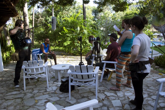 Bastidores da gravação com Omar Sosa, no MIMO 2013 / Foto: Teresa Quesado